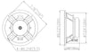 Sound Town STLF-08GA-R | REFURBISHED: 8-inch 150W Cast Aluminum Frame Woofer, Replacement Woofer for PA/DJ Speakers, Bass Guitar Cabinets - dimensions and size