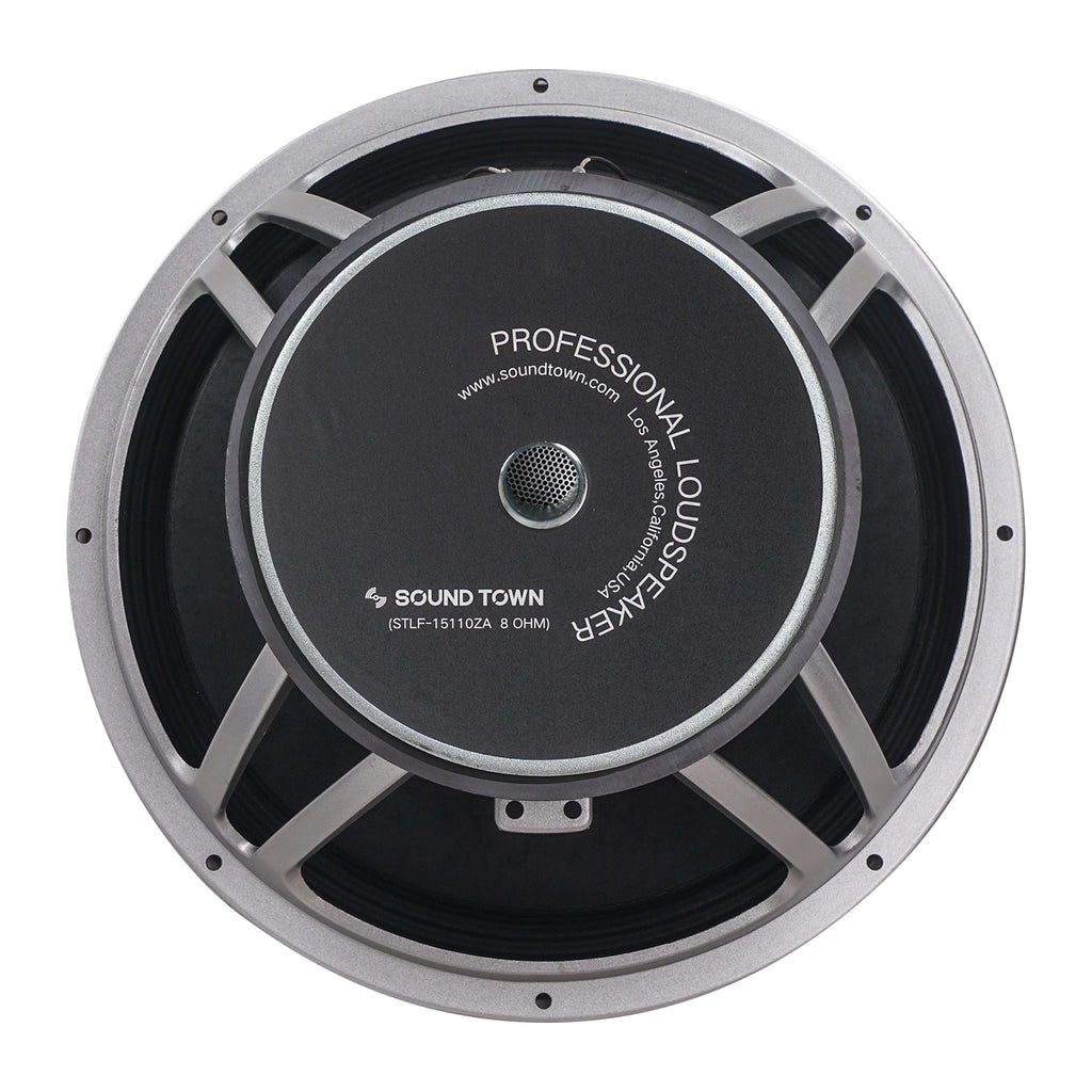Sound Town STLF-15110ZA 15" 500W Cast Aluminum Frame Woofer (Low Frequency Driver), Replacement for PA/DJ Subwoofer Cabinets - Aluminum Coil Former