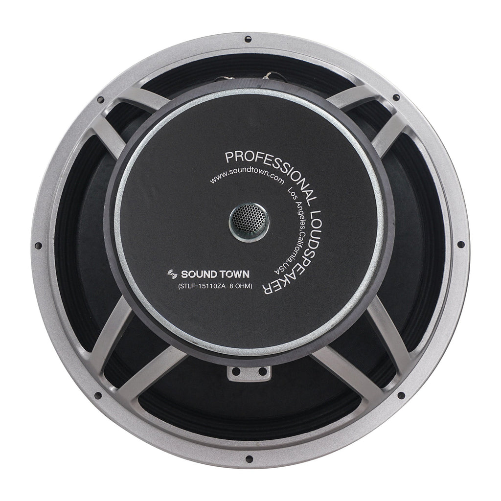 Sound Town STLF-15110ZA-R 15" 500W Cast Aluminum Frame Woofer (Low Frequency Driver), Replacement for PA/DJ Subwoofer Cabinets, Refurbished - Aluminum Coil Former