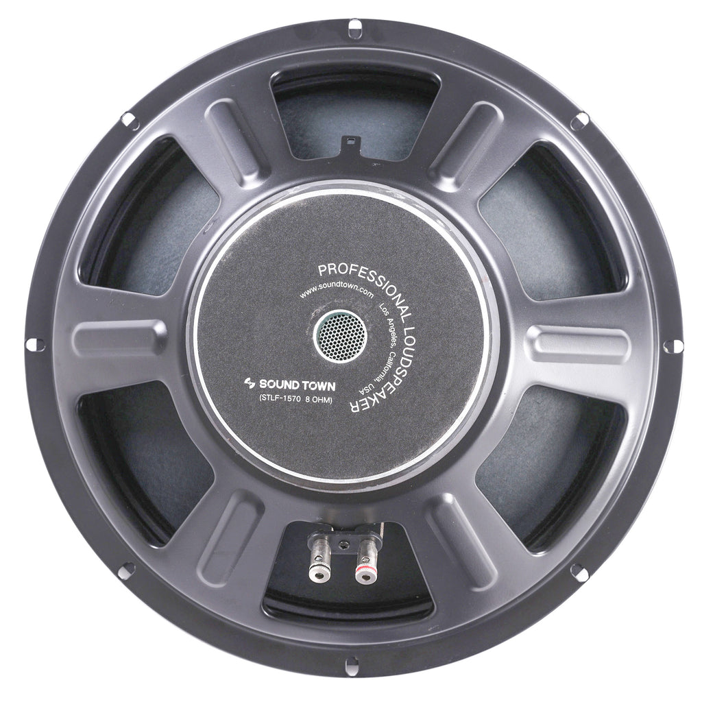 Sound Town STLF-1570 15" Raw Woofer Speaker, 300 Watts Pro Audio PA DJ Replacement Low Frequency Driver - Back View