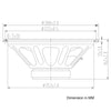 Sound Town STLF-1570 15" Raw Woofer Speaker, 300 Watts Pro Audio PA DJ Replacement Low Frequency Driver - Size Dimensions