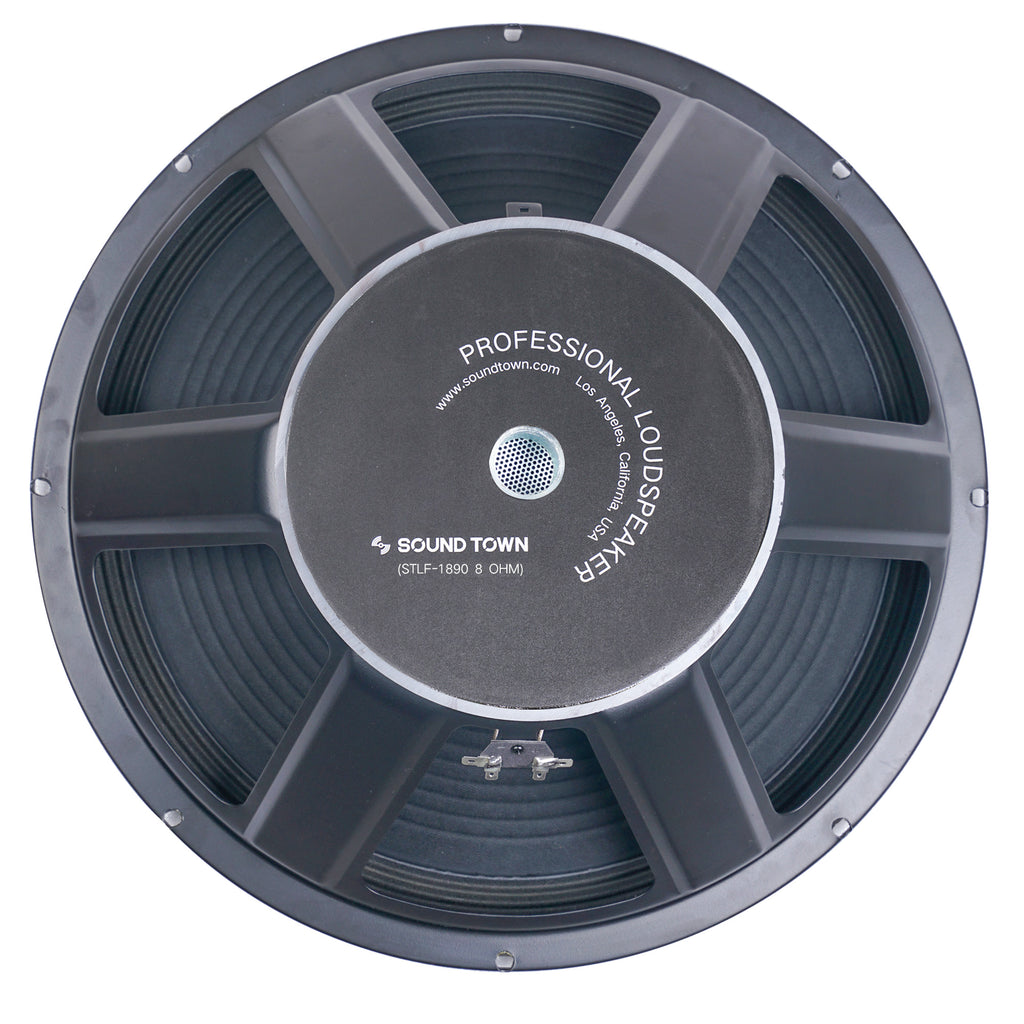 Sound Town STLF-1890 18" Raw Woofer Speaker, 400 Watts Pro Audio PA DJ Replacement Subwoofer Low Frequency Driver - Back View