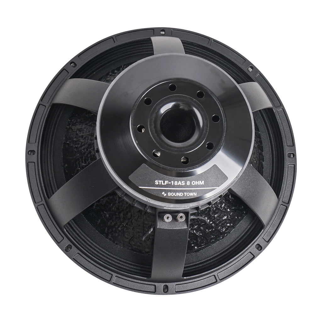Sound Town STLF-18AS 18" 750W Cast Aluminum Frame Woofer (Low Frequency Driver), Replacement for PA/DJ Subwoofer Cabinets - 4" Voice Coil