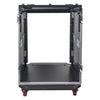 Sound Town STMR-14UW-R 14U (14-Space) PA DJ Rack/Road ATA Case with 11U Slant Mixer Top, 20’’ Rackable Depth and Casters, Refurbished - Removable Front and Back Covers