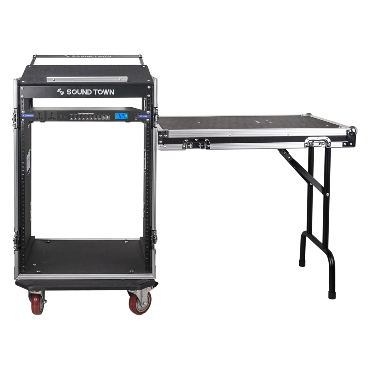 STMR-16TPS10 | 16U Road Case w/ Mixer Top, DJ Table, AC STMR-16TPS10 | 16U Road Case w/ Mixer Top, DJ Table, AC