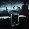 Sound Town STMR-16UWT2 16U Rack Case with 11U Top Space, Two DJ Work Tables - 2 Standing Lid Tables for Live Events