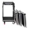 Sound Town STMR-16UWT-R 16U (16 Space) PA/DJ Rack/Road ATA Case with 11U Slant Mixer Top, 20’’ Rackable Depth, DJ Work Table and Casters, Refurbished - Removable Top, Back, Front Covers