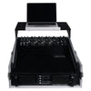 Sound Town STMR-2ULT-R 2U (2 Space) PA/DJ Glide Style Road/Rack ATA Case with 11U Slant Mixer Top, 20.7" Rackable Depth and Laptop Platform, Refurbished - with Laptop, Mixer, Amplifier, Front Panel