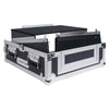 Sound Town STMR-2ULT 2U (2 Space) PA/DJ Glide Style Road/Rack ATA Case with 11U Slant Mixer Top, 20.7" Rackable Depth and Laptop Platform - left panel