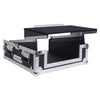 Sound Town STMR-2ULT 2U (2 Space) PA/DJ Glide Style Road/Rack ATA Case with 11U Slant Mixer Top, 20.7" Rackable Depth and Laptop Platform - left panel 2