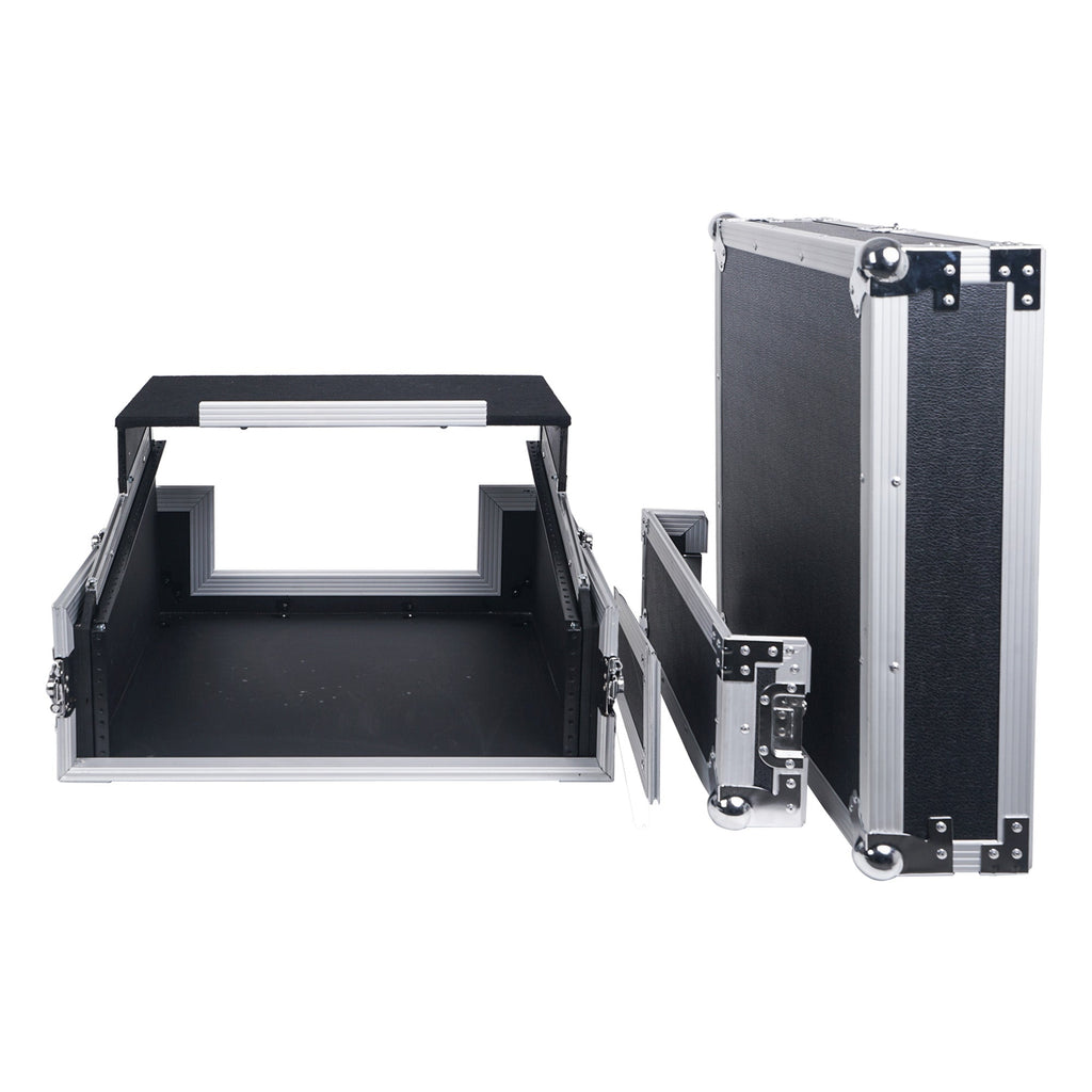 Sound Town STMR-2ULT-R 2U (2 Space) PA/DJ Glide Style Road/Rack ATA Case with 11U Slant Mixer Top, 20.7" Rackable Depth and Laptop Platform, Refurbished - parts