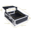 Sound Town STMR-2ULT 2U (2 Space) PA/DJ Glide Style Road/Rack ATA Case with 11U Slant Mixer Top, 20.7" Rackable Depth and Laptop Platform - Dimensions