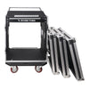 Sound Town STMR-S12UWT-R 12U (12 Space) PA/DJ Rack/Road ATA Case with 11U Slant Mixer Top, 20’’ Rackable Depth, DJ Work Table and Casters, Refurbished - Removable Front and Back