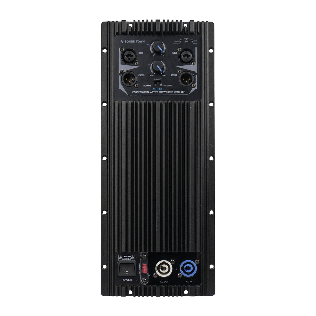 Sound Town STPAS-1000DSP Class-D Plate Amplifier for PA DJ Subwoofer Cabinets, 800W RMS, w/ LPF - replacement amp
