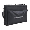 Sound Town STRB-216B Portable 2U Rack Bag, Soft Rack Case with 14" Rackable Depth, Plywood Frame, Shoulder Strap, Accessory Pocket for Travel 