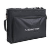 Sound Town STRB-216B-R Portable 2U Rack Bag, Soft Rack Case with 14" Rackable Depth, Plywood Frame, Shoulder Strap, Accessory Pocket for Travel , Refurbished