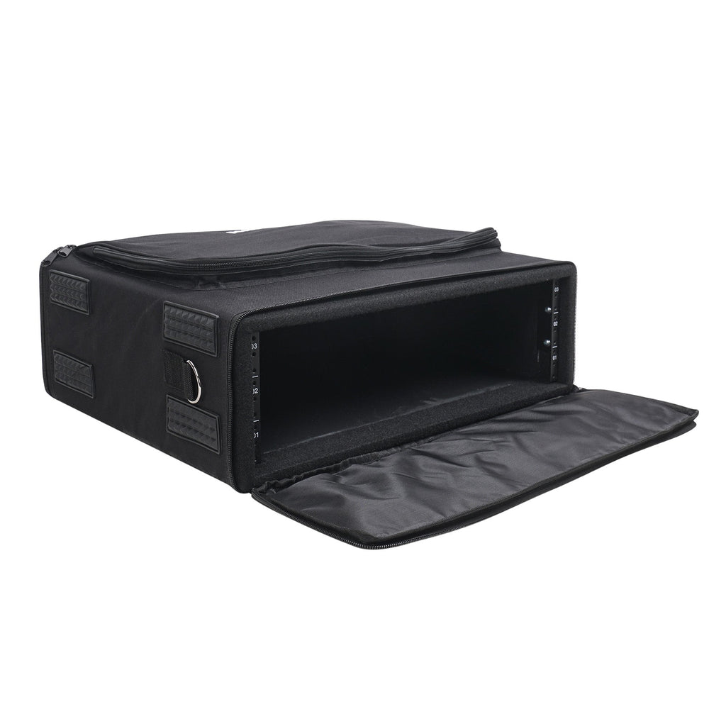 Sound Town STRB-316B-R Portable 3U Rack Bag, Soft Rack Case with 14" Rackable Depth, Plywood Rack Frame, Shoulder Strap, Accessory Pocket - Lightweight , Refurbished