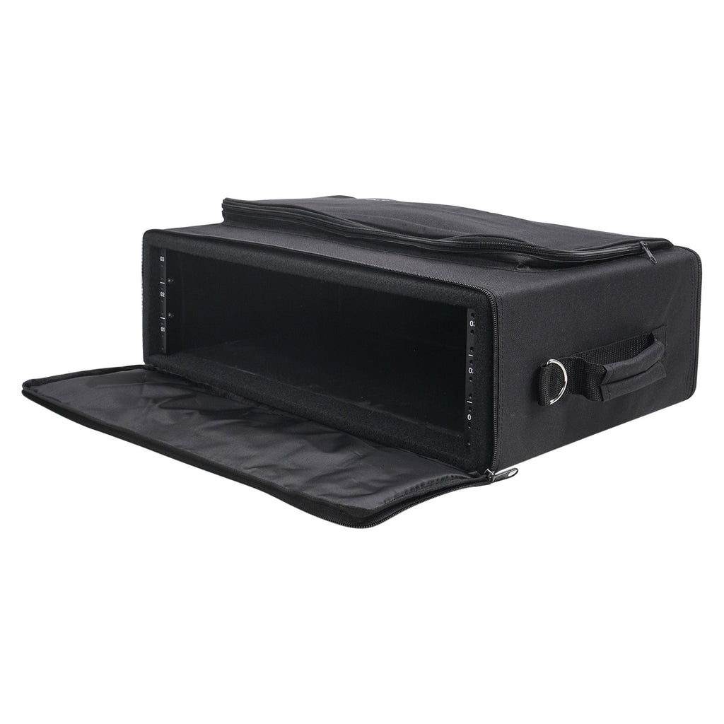 Sound Town STRB-316B-R Portable 3U Rack Bag, Soft Rack Case with 14" Rackable Depth, Plywood Rack Frame, Shoulder Strap, Accessory Pocket - Padded, Refurbished