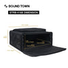 Sound Town STRB-416B Portable 4U Soft Rackmount Bag Case with 14" Rackable Depth, Plywood Frame, Shoulder Strap, Accessory Pocket - Internal & External Size and Dimensions