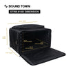 Sound Town STRB-616B Portable 6U Soft Rack Bag Case w/ 14" Rackable Depth, Plywood Frame, Padded Nylon, Shoulder Strap, Accessory Pocket - Internal & External Size & Dimensions