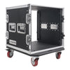 Sound Town STRC-10UW-R 10U PA/DJ Rack/Road Case, 10-Space, with 17” Depth, Casters, Plywood, Metal Ball Corners, Refurbished - Pro Tour Grade, for Touring Applications