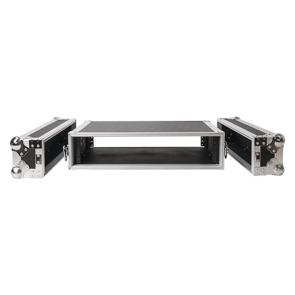 Sound Town STRC-2U-R 2U (2-Space) PA/DJ Rack/Road Case, w/ 11" Depth, Plywood, Metal Ball Corners, Pro Tour Grade Flight Case, Refurbished - Removable Front and Back Covers for easy cable access