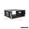Sound Town STRC-4U 4U Space PA/DJ Rack/Road Case w/ 17" Depth, Plywood, Metal Ball Corners, Pro Tour Grade Flight Case - Size & Dimensions