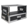 Sound Town STRC-4U2DR 4U Space Rack Case w/ 2U Rack Drawer, Accessory Pouch for 19" Amps/Mixers/Microphone Receivers - Storage Compartment