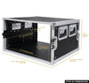 Sound Town STRC-6U 6U (6 Space) PA DJ Rack Road Flight Case with 17” Depth, Plywood, Metal Ball Corners - internal and external dimensions and size