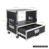 Sound Town STRC-6U2DR 6U Rack Case with 2U Rack Drawer, Casters, for 19" Amps, Mixers, Microphone Receivers - Size and DImensions