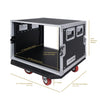 Sound Town STRC-8PSA28 STRC Series 8U (8 Space) PA/DJ Rack/Road Case with 17” Depth, Casters, Plywood - size, internal and external dimensions