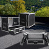 Sound Town STRC-8U2DR 8U Rack Case with 2U Rack Drawer, Casters, for 19" Amps, Mixers, Microphone Receivers - Touring Racks