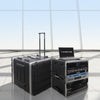Sound Town STRC-A12UT-R Lightweight and Compact 12U PA DJ Rack/Road Case with 11U Rack Space, ABS Construction, 19" Depth, Retractable Handle, Wheels and Heavy-Duty Latches, Refurbished - Airplane / Airport Ready