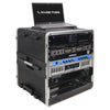 Sound Town STRC-A12UT-R Lightweight and Compact 12U PA DJ Rack/Road Case with 11U Rack Space, ABS Construction, 19" Depth, Retractable Handle, Wheels and Heavy-Duty Latches, Refurbished - Rackmountable Equipment