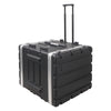 Sound Town STRC-A12UT Lightweight and Compact 12U PA DJ Rack/Road Case with 11U Rack Space, ABS Construction, 19" Depth, Retractable Handle, Wheels and Heavy-Duty Latches - Luggage