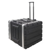 Sound Town STRC-A12UT-R Lightweight and Compact 12U PA DJ Rack/Road Case with 11U Rack Space, ABS Construction, 19" Depth, Retractable Handle, Wheels and Heavy-Duty Latches, Refurbished - Luggage