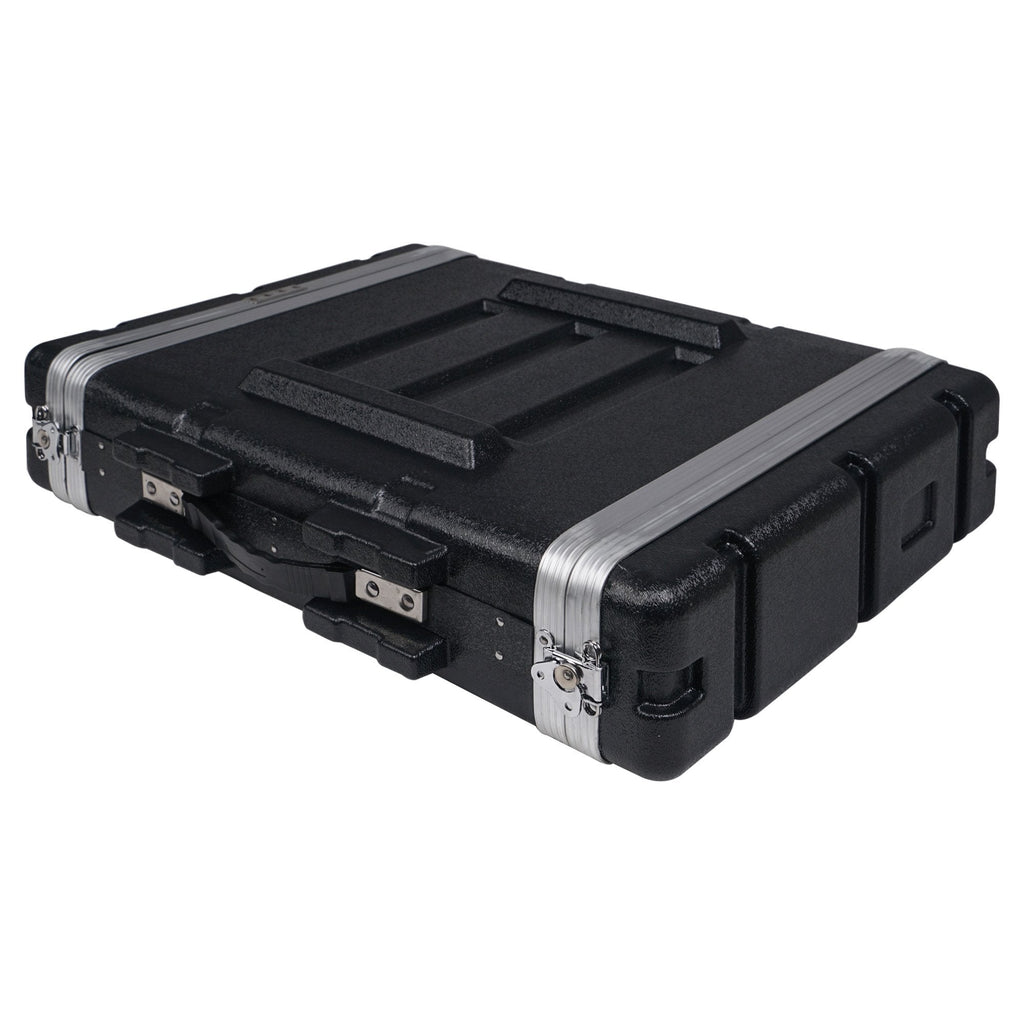Sound Town STRC-A2U-R Lightweight and Compact 2U (2 Space) PA DJ ABS Rack/Road Case, 19” Depth and Heavy-Duty Latches 5, Refurbished