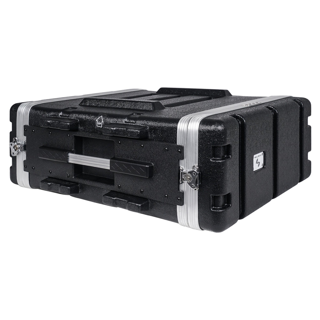 Sound Town STRC-A4U-R Lightweight and Compact 4U (4 Space) PA DJ ABS Rack/Road Case, 19” Depth and Heavy-Duty Latches 5, Refurbished