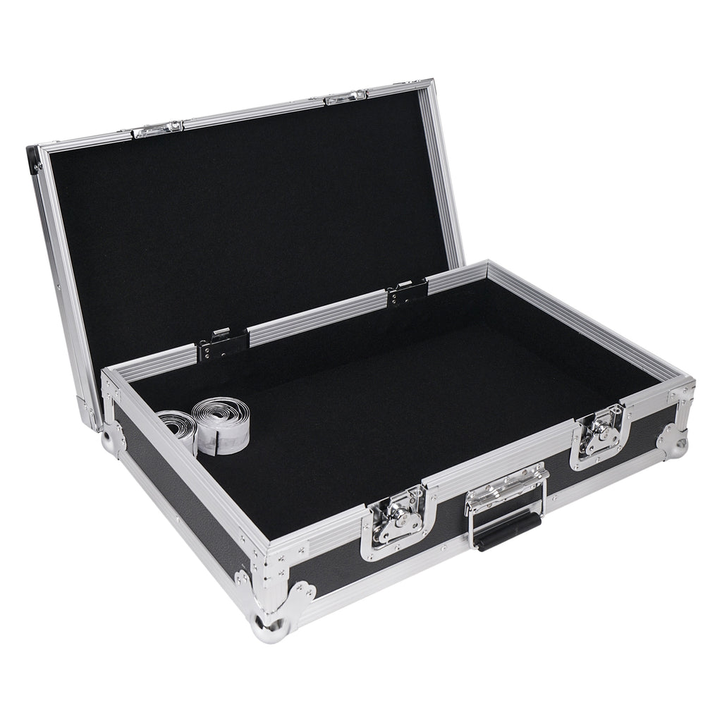 Sound Town STRC-PD1 Guitar Pedalboard ATA Plywood Road Case, 24.7” x 14” with Heavy-Duty 3M Velcro