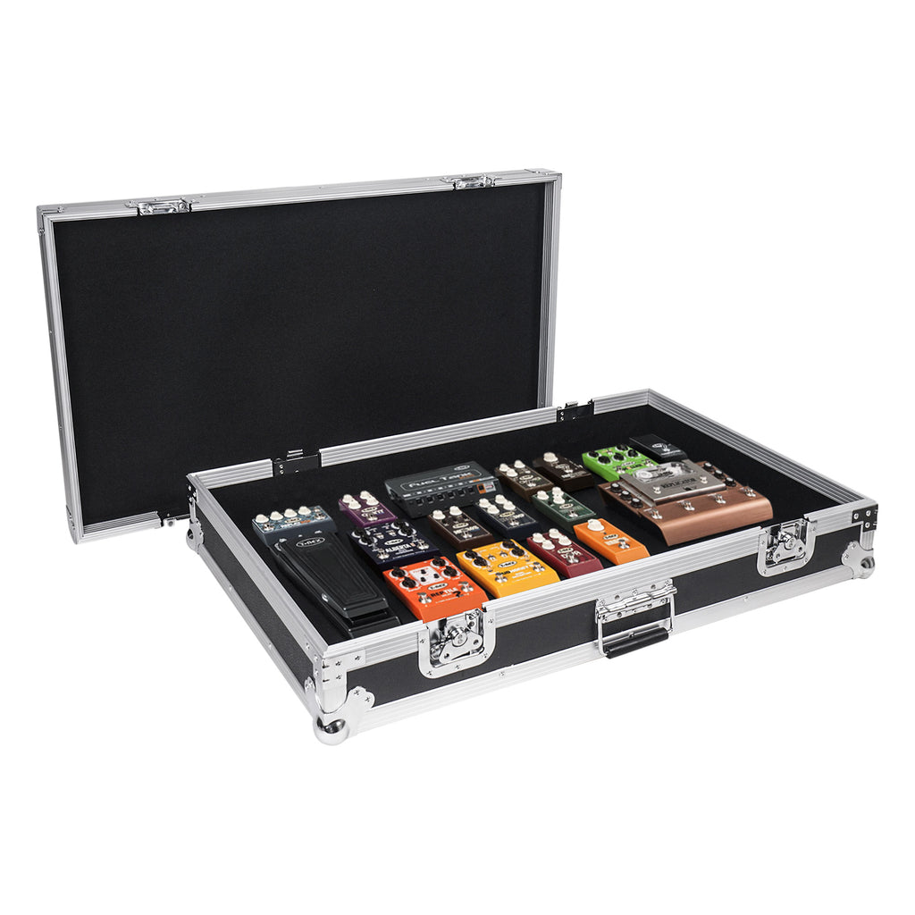 Sound Town STRC-PD2 Guitar Pedalboard ATA Plywood Road Case, 32.7” x 19”, Product Demonstration, Fits Over 15 Pedals