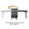 Sound Town STRC-PROWT5D 5-Drawer Customizable Stage and Studio Utility Equipment Workstation Storage Road Case with Table - Pro Tour Grade - The side table can be attached on either the left or right side