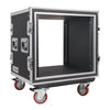 Sound Town STRC-SP10UW Shock Mount 10U ATA Rack Case with 17" Rackable Depth and Casters, Pro Tour Grade - Plywood