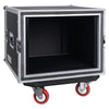 Sound Town STRC-SP8UW 8U (8 Space) PA/DJ Shock Mount Rack/Road ATA Case with 17” Rackable Depth and Casters - Removable Front Cover