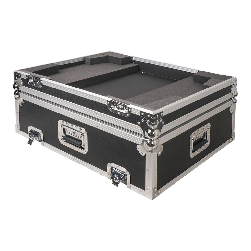 Sound Town STRC-X32COMP-R ATA Plywood Mixer Case with Interior Foam Protection and Recessed Wheels, for Behringer X32 Compact Digital Mixer, Refurbished - Commercial-grade plated hardware