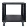 Sound Town STRK-M8U 8U Space Universal Steel Equipment Rack, w/ Locking Casters, Vented Side Panels for Audio/Video, Server and Network - Back Panel