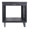 Sound Town STRK-M8U 8U Space Universal Steel Equipment Rack, w/ Locking Casters, Vented Side Panels for Audio/Video, Server and Network - Front Panel