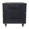 Sound Town STRK-M8U 8U Space Universal Steel Equipment Rack, w/ Locking Casters, Vented Side Panels for Audio/Video, Server and Network - Heavy Duty