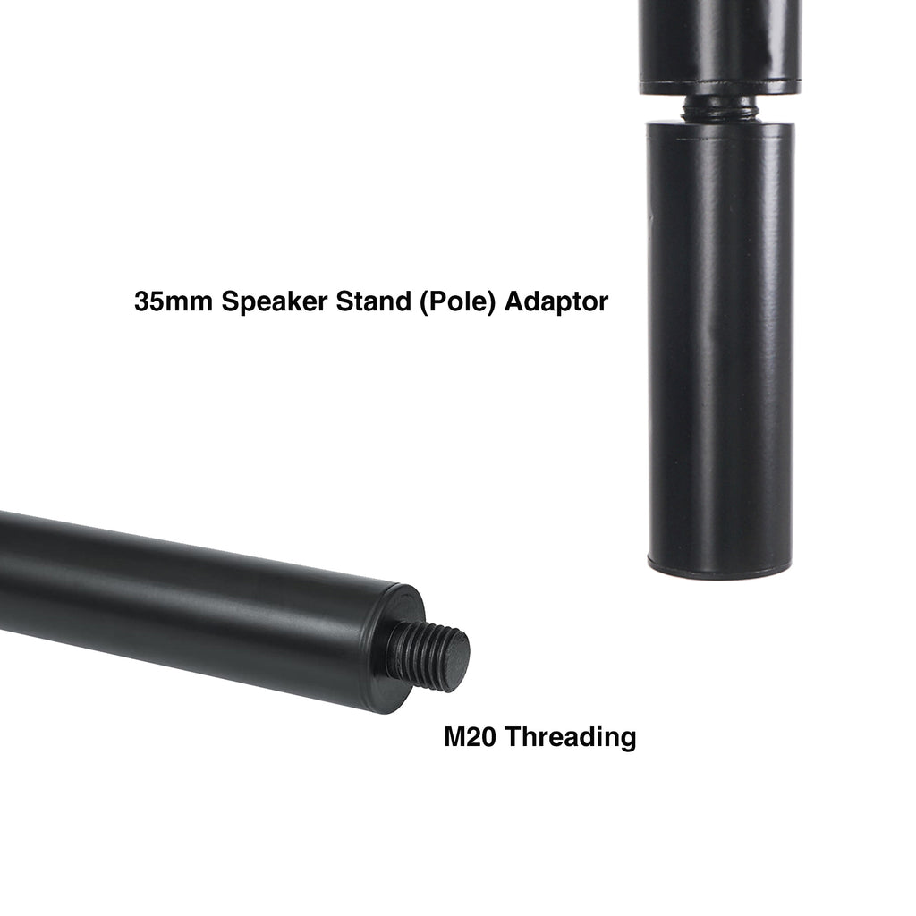 Sound Town STSD-ADM-PAIR Pair of Speaker Stand Adapters, M20 to 35mm Adapter Sleeves for Speaker Flanges
