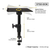Sound Town STSD-DCM-PAIR-R 2-Pack Desktop Clamp-On Studio Monitor Speaker Stands with Horizontal/Vertical Speaker Orientation, Refurbished - Size and Dimensions, Weight Capacity, 360 Degrees Horizontal Rotation, 40 Degrees Vertical Adjustment, Soft EVA-lined Surface