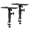 Sound Town STSD-DCM-PAIR-R 2-Pack Desktop Clamp-On Studio Monitor Speaker Stands with Horizontal/Vertical Speaker Orientation , Refurbished